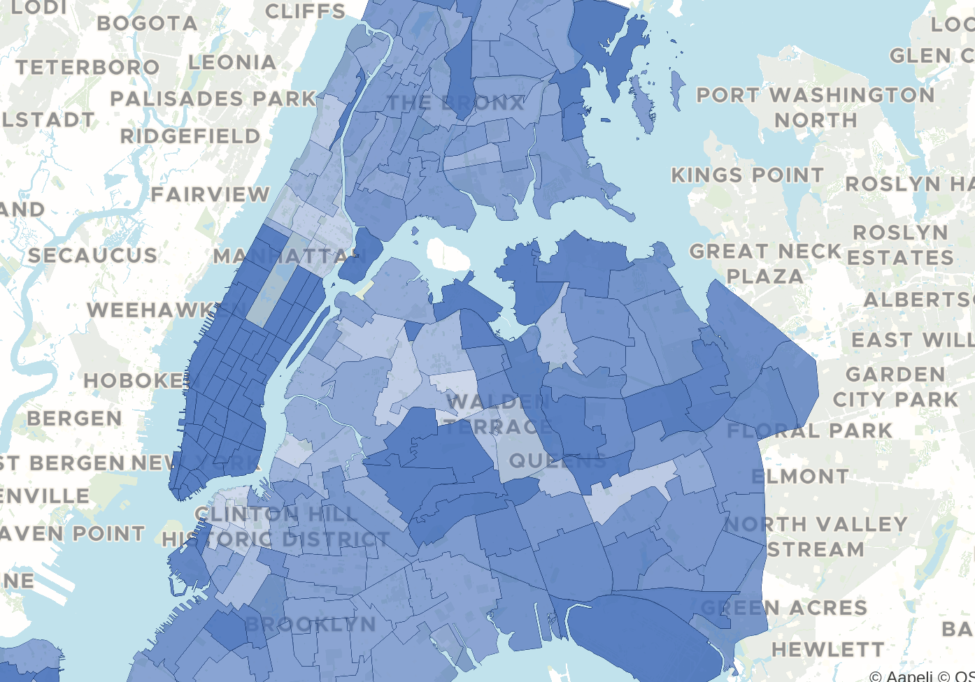 Snapshot of a NYC data modelling project by Aapeli